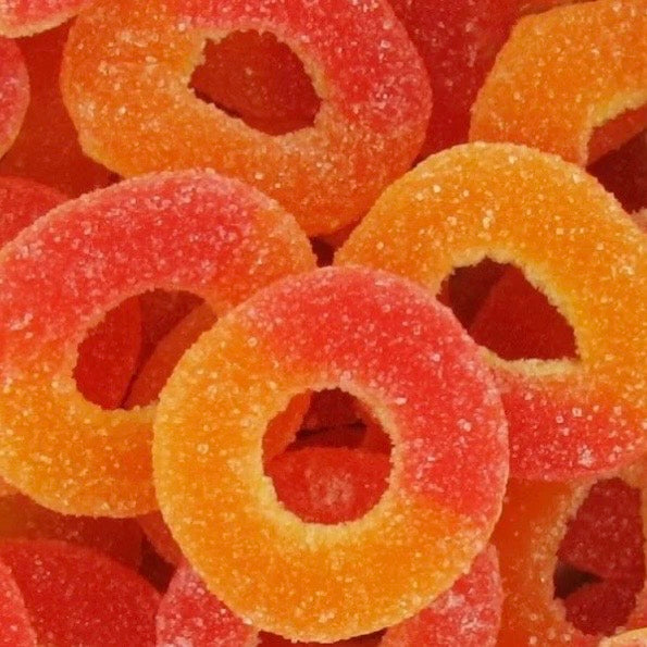 Anneaux pêche sucrée halal (100g)